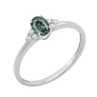 Zásnubný prsten s prírodným alexandritom a diamantmi Kylie