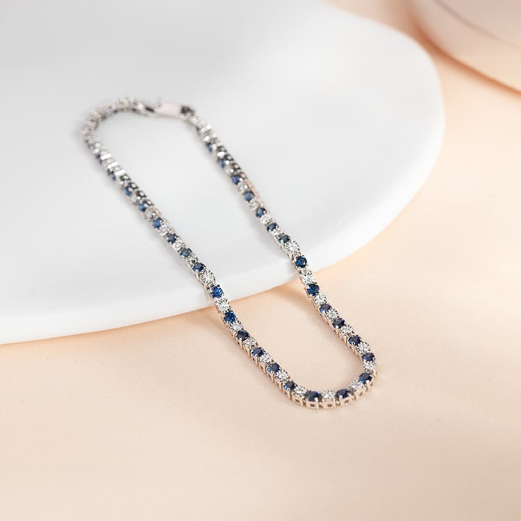 Tenisový náramok so zafírmi a diamantmi Kendrick 149071