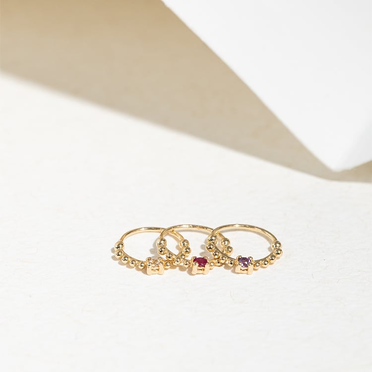 Zlatý septum piercing s rubínom Safi 123055