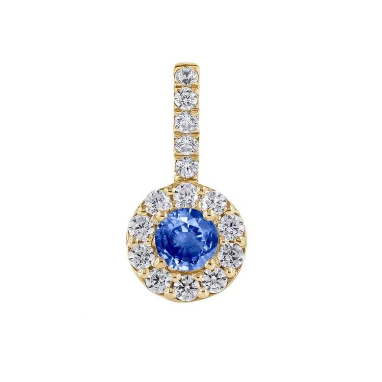 Elegantný prívesok s modrým zafírom a lab-grown diamantmi Harvey 169443