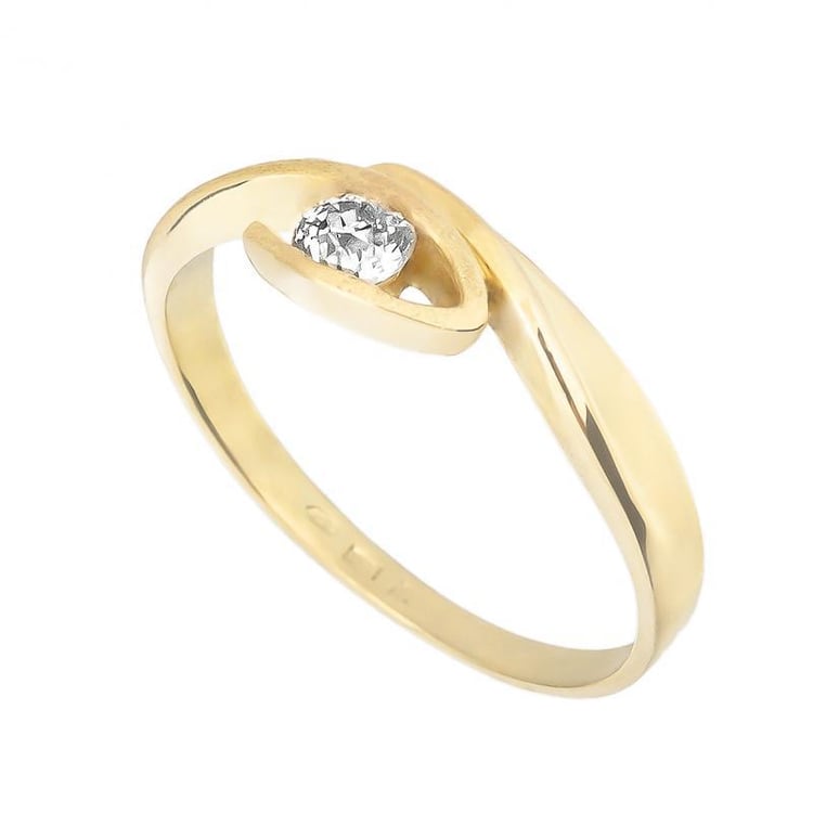 Zásnubný prsteň s 0.13ct SI1 J diamantom Winki