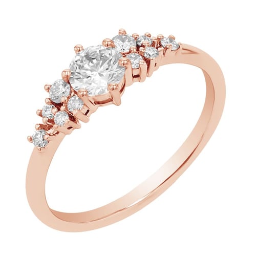 Romantický zásnubný set prsteňov s diamantmi Wise