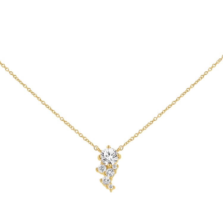 Cluster náhrdelník s lab-grown diamantmi Barto