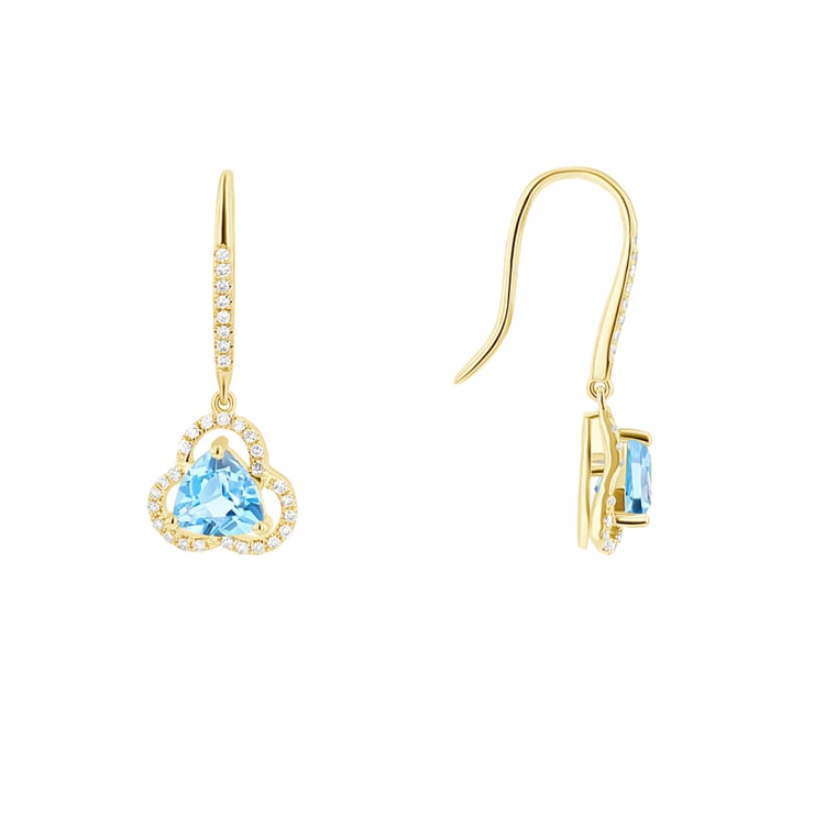 Diamantová zlatá kolekcia s topásmi Floria 115455