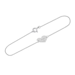 Zlatý srdcový náramok s gravírovaním a diamantom Nensi