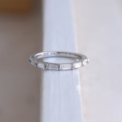 Elegantný prsteň s baguette diamantmi Wioletta
