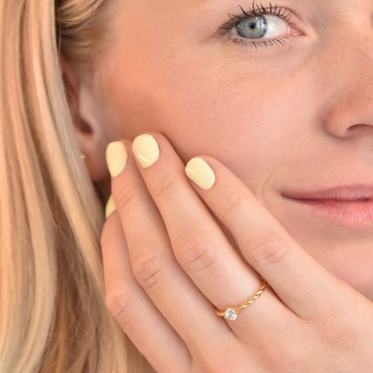 Prepletený prsteň s diamantom Nelson 106050