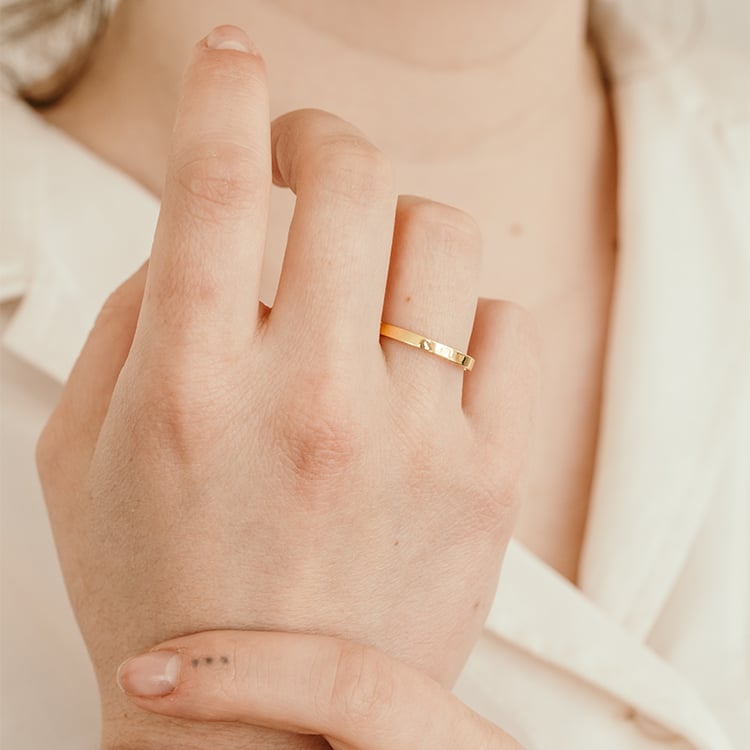 Ploché svadobné prstene zo zlata 157067