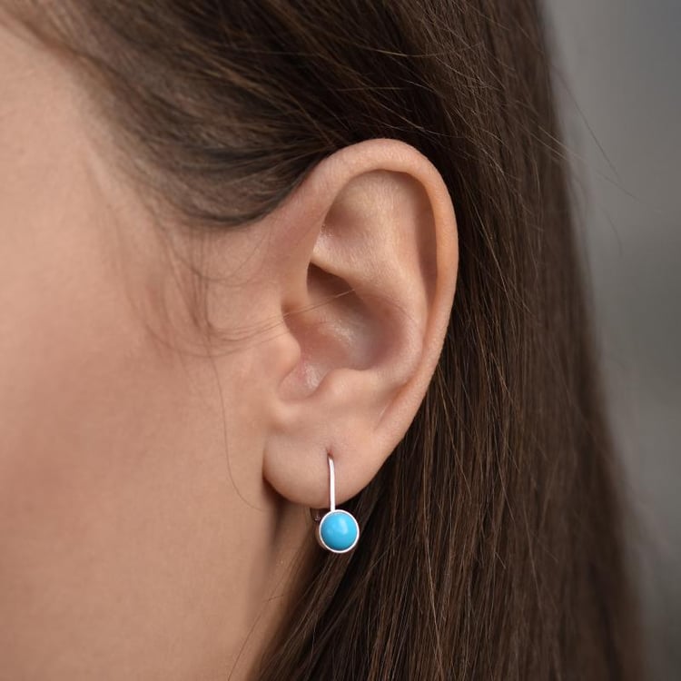 Náušnice s tyrkysmi 36400