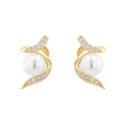 Náušnice s perlou a diamantmi Carolita
