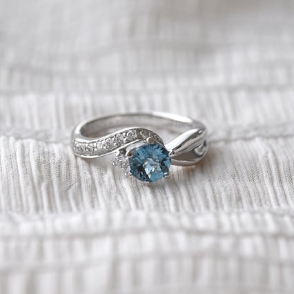 Elegantný strieborný prsteň s 1.00ct topásom Corvina