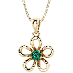 Kvetinový strieborný prívesok s smaragdom Evandro