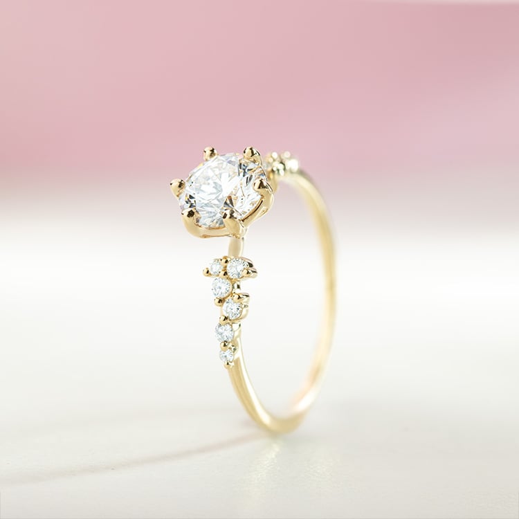 Zlatý zásnubný prsteň s 1.02ct IGI certifikovaným lab-grown diamantom Carin 151462