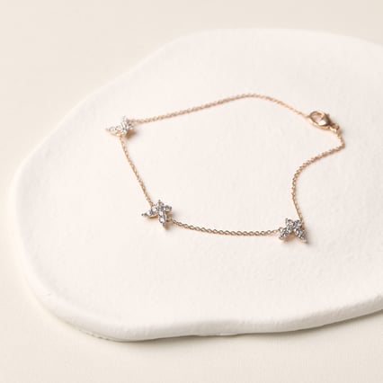 Retiazkový náramok s motýľmi z lab-grown diamantov Nagendra