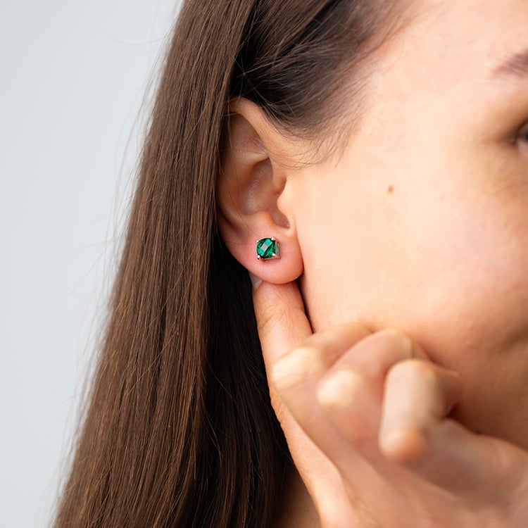 Smaragdové náušnice zo zlata Chelsyna 147469