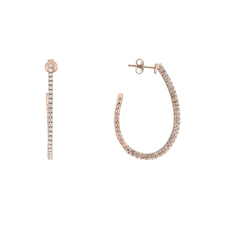 Zlaté flexi polkruhové náušnice s diamantmi Hawn 141251