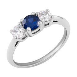 Zásnubný prsteň so zafírom a diamantmi Conrad
