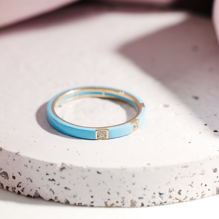 Keramický prsteň s lab-grown diamantmi Jody 121880