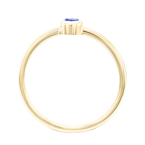 Zlatý minimalistický prsteň s tanzanitom Kathleen
