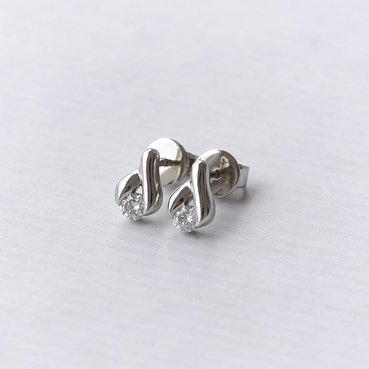 Diamantové náušnice z platiny 69382