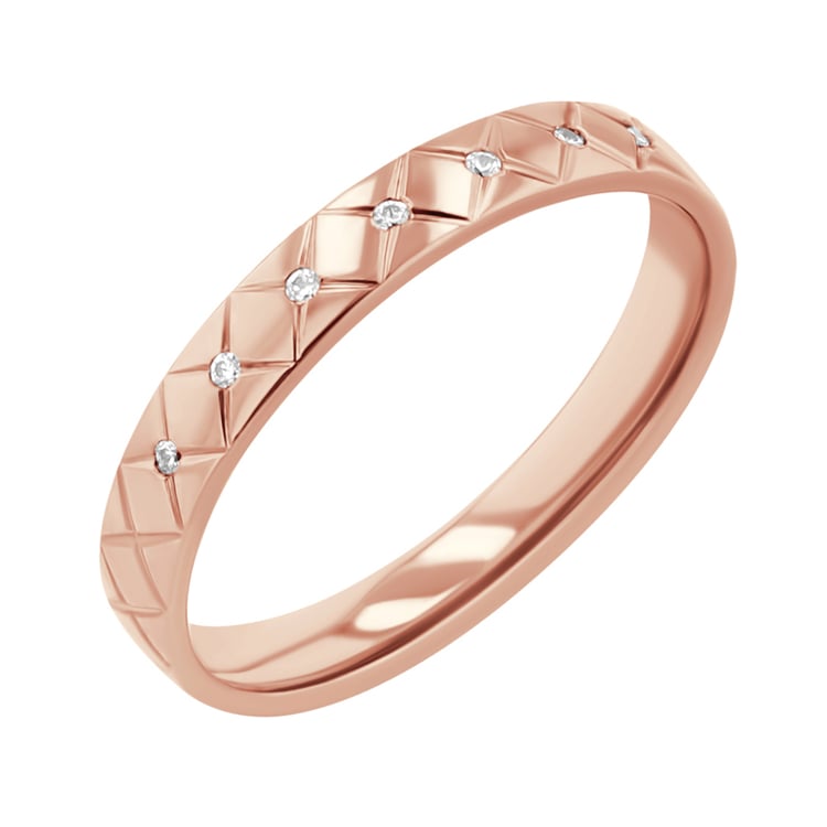 Atypické zlaté svadobné obrúčky s diamantmi Lanize 117368