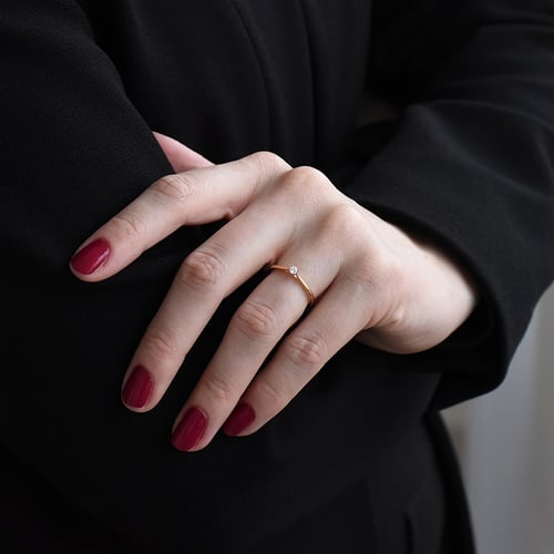 Prsteň s výberom karátovej váhy lab-grown diamantu Beau