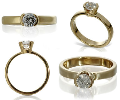 Prsteň s diamantom Dulcína 4051