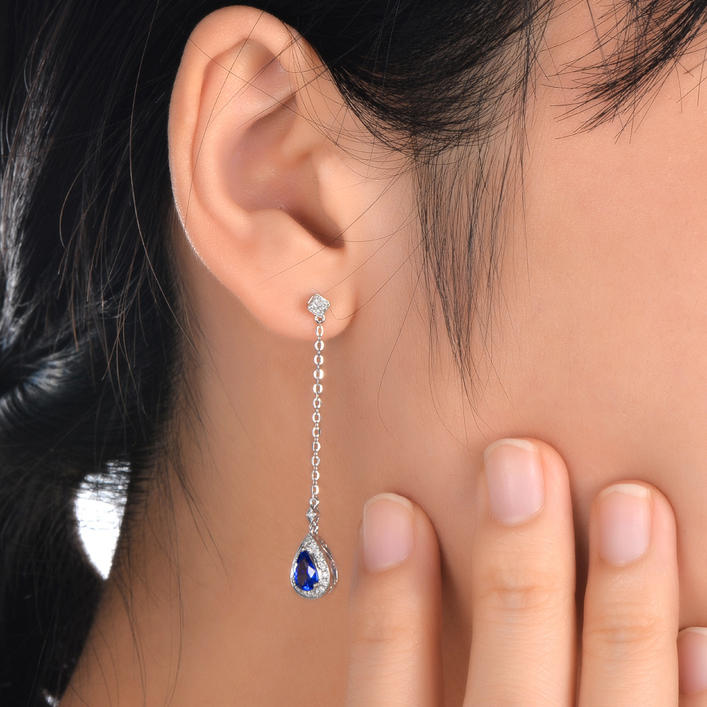 Zafírové náušnice 17010