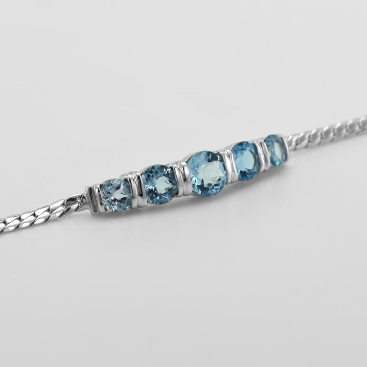 Náramek s topásmi zo striebra 51359