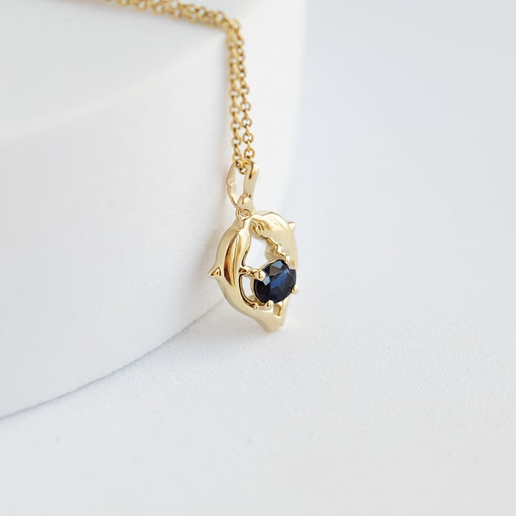 Prívesok so zafírom v znamení Rýb Pisces 144327