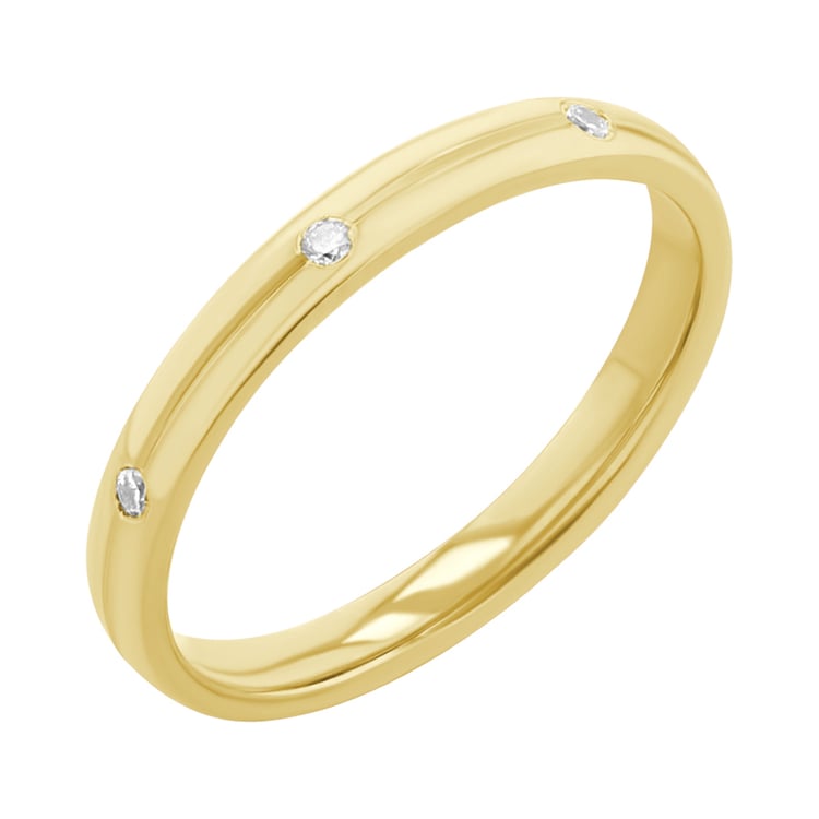 Zlaté svadobné prstene s diamantmi Mileva 117966