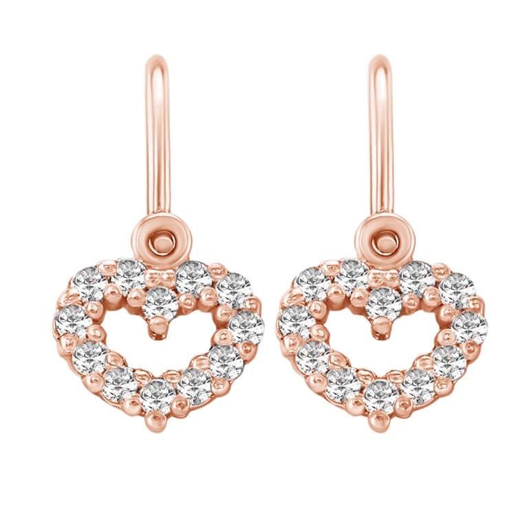 Detské náušnice srdiečka podľa výberu zo zlata 145038