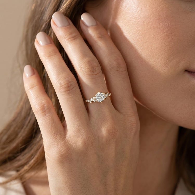 Rozvodový prsteň s lab-grown diamantmi Carina 165124