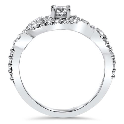 Zlatý zásnubný prsteň s diamantmi 4525