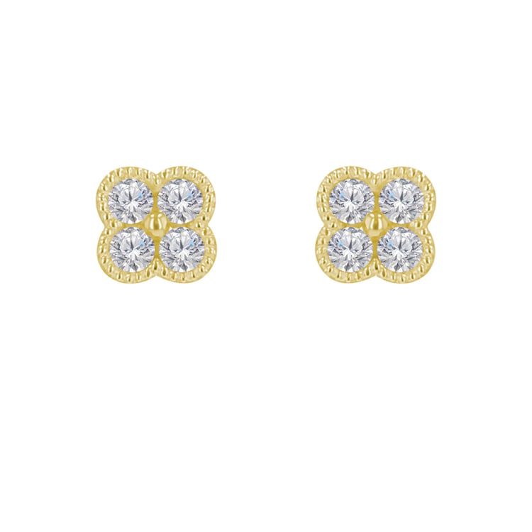 Náušnice s lab-grown diamantmi v tvare kvetov Smyth 110563