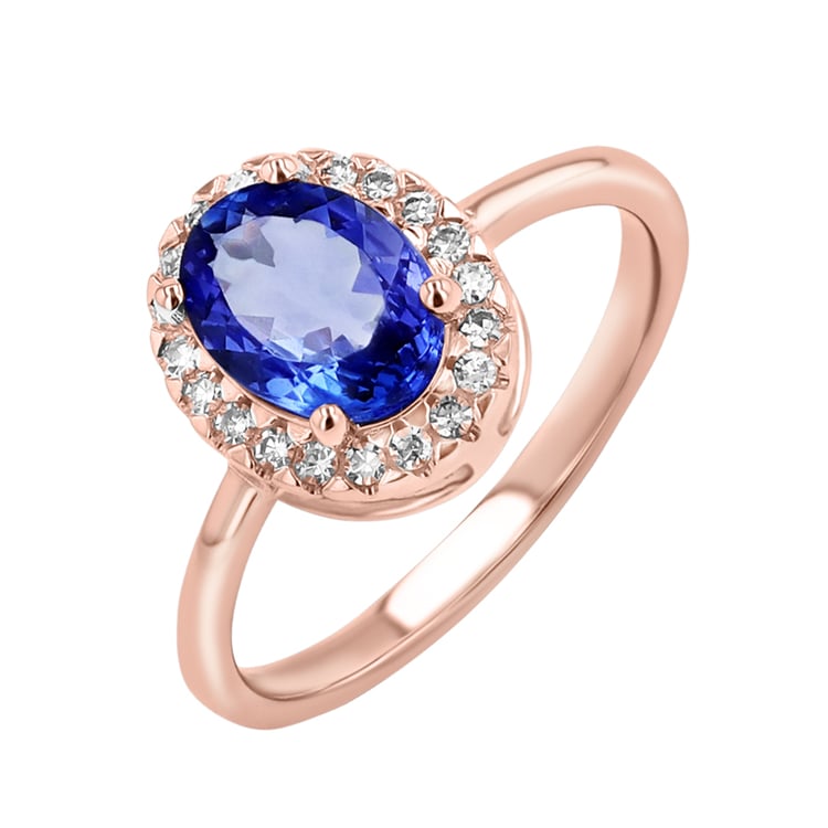 Tanzanitový prsteň s diamantmi Daffne 146849