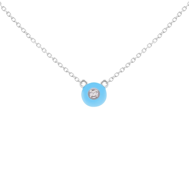 Keramický náhrdelník s lab-grown diamantom Kinny 120909
