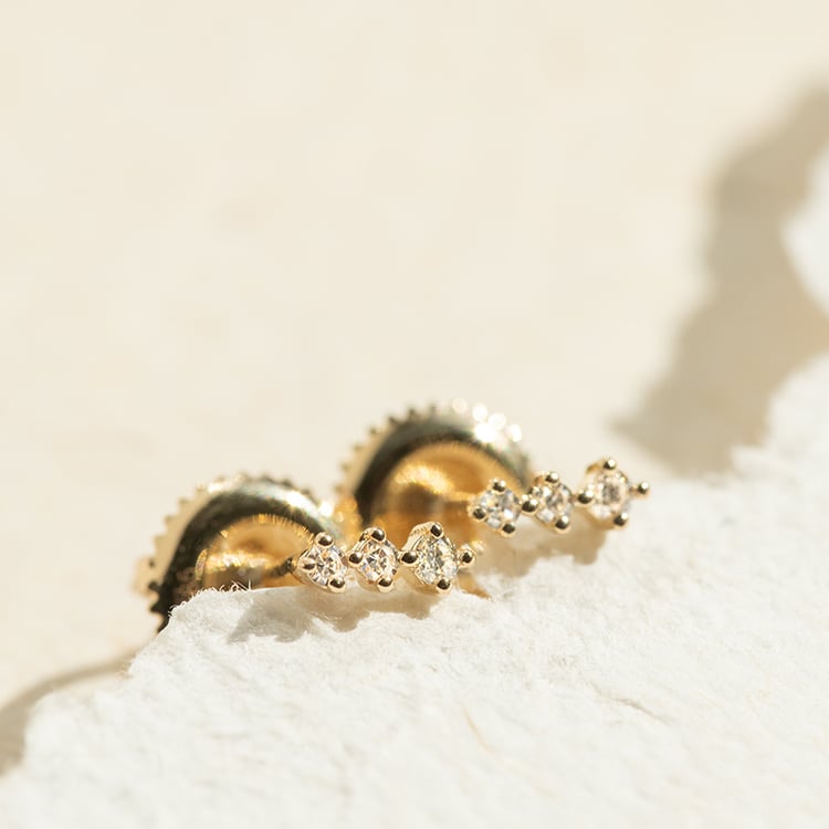 Drobné náušnice s diamantmi Sylvi 138178