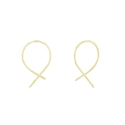 Zlaté náušnice netradičného dizajnu Joord