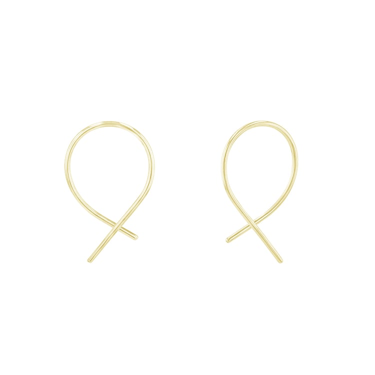 Zlaté náušnice netradičného dizajnu