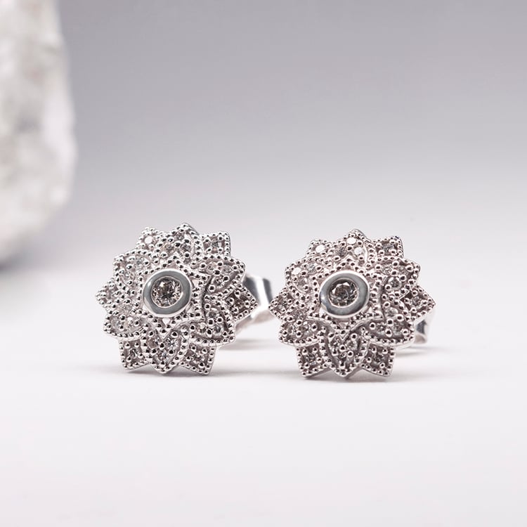 Diamantové náušnice v tvare kvetov Anstey 115824