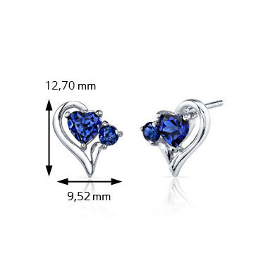 Srdiečkové strieborné náušnice 2763