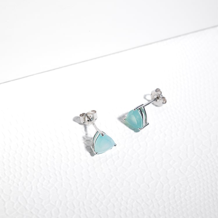 Strieborné náušnice s chalcedonmi Magni 123889