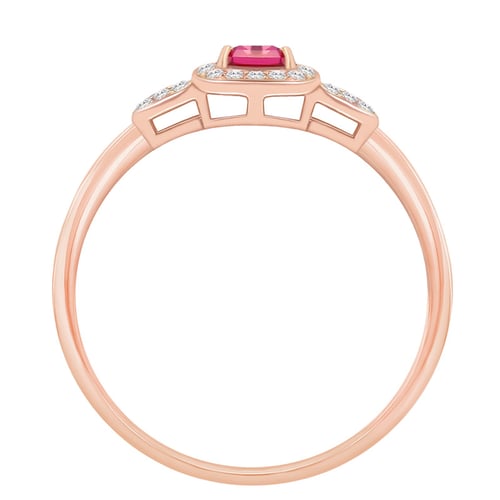 Zlatý prsteň s emerald turmalínom a diamantmi Davie