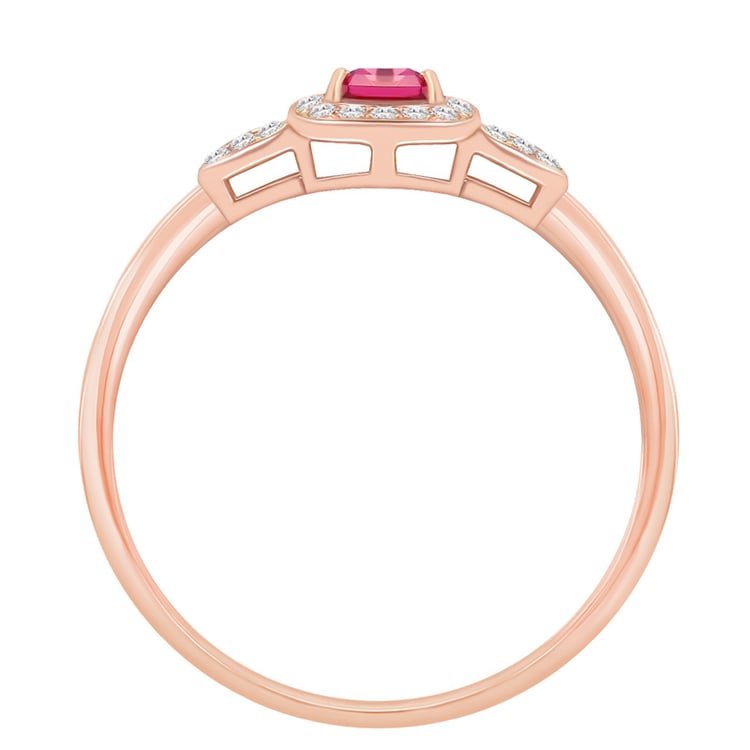 Zlatý prsteň s emerald turmalínom 63556