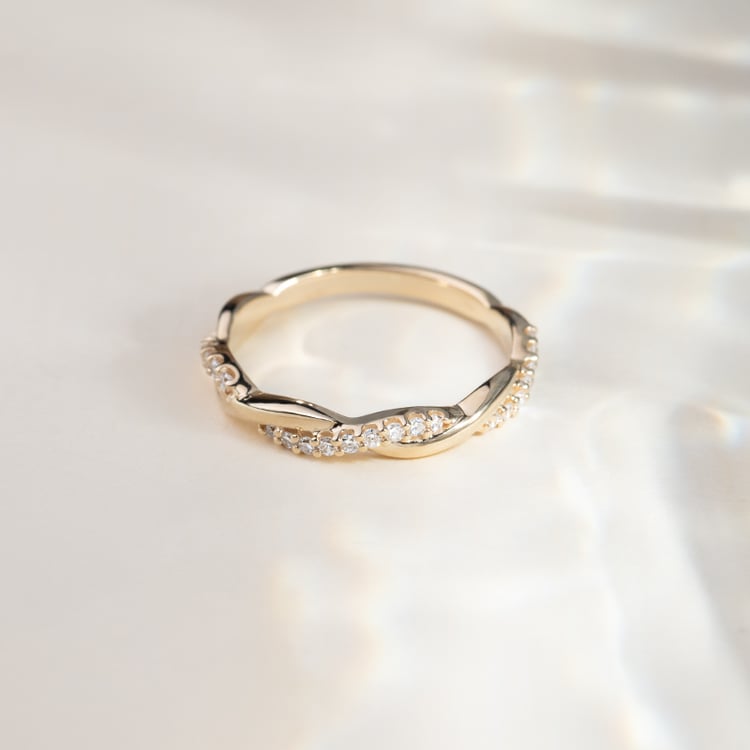 Prepletaný prsteň s lab-grown diamantmi Houston 152375