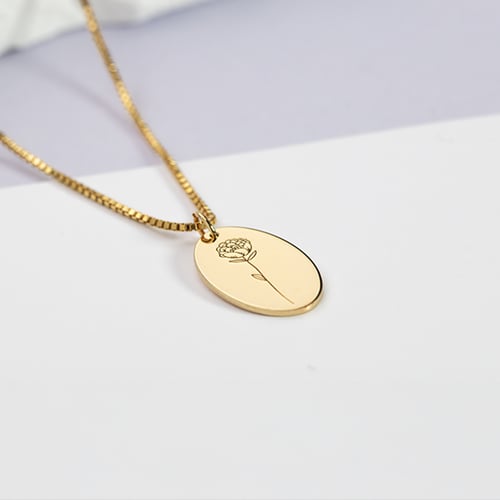 Personalizovaný strieborný prívesok s kvetinou a gravírom Fleur