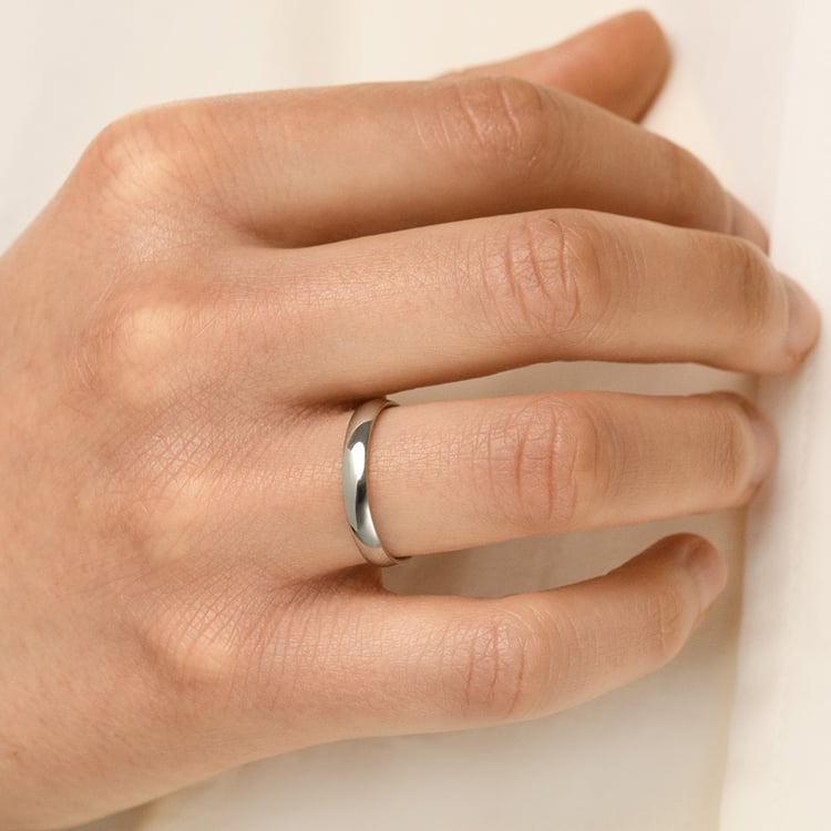 Pologuľaté svadobné prstene zo zlata Amma 156838