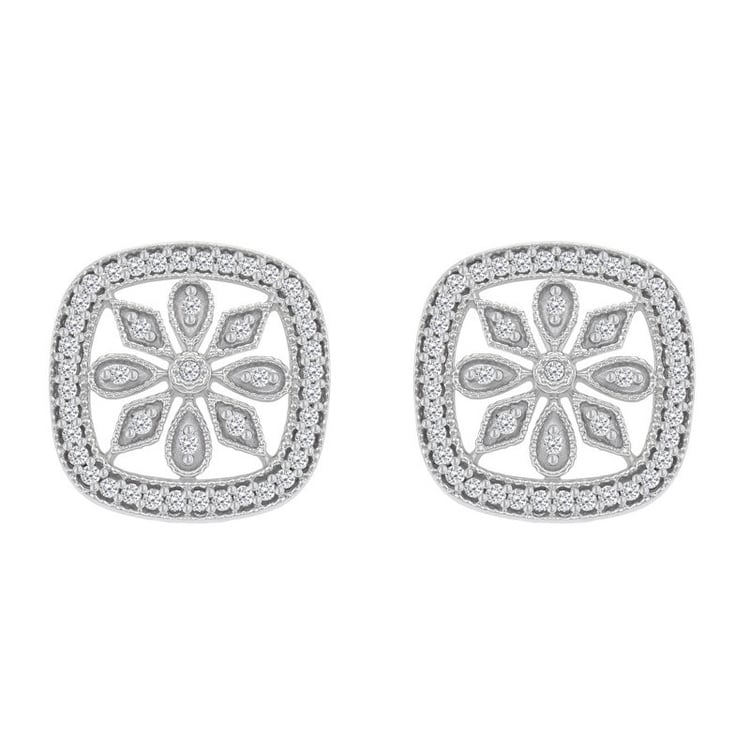 Diamantové náušnice z bieleho zlata