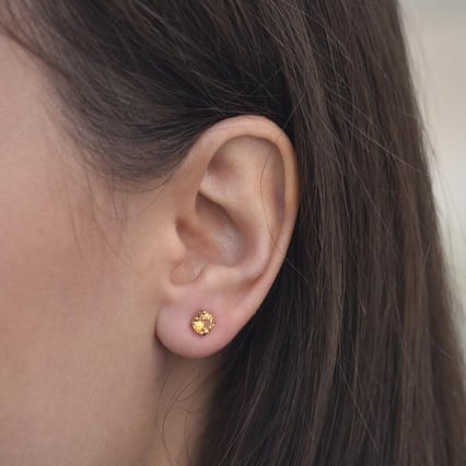 Zlaté náušnice s citrínmi Becka